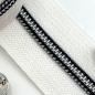 Preview: Reißverschluss Weiß Silber Navy